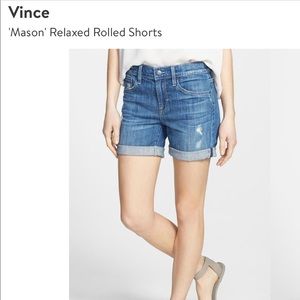 Vince denim shorts sz 25